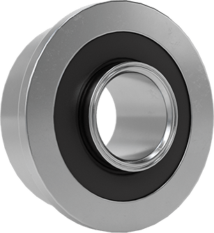 Image of Product. Back orientation. Steel Ball Bearing, Flanged, Sealed, for 3/8" Shaft Diameter and 7/8" Housing ID.