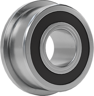 Image of Product. Front orientation. Steel Ball Bearing, Flanged, Sealed, for 3/8" Shaft Diameter and 7/8" Housing ID.