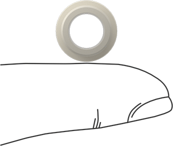Image of Product. Side1 orientation. Contains SizingReference. Dry-Running Nylon Sleeve Bearing, Flanged, for 5/16" Shaft Diameter and 7/16" Housing ID, 1/2" Long.
