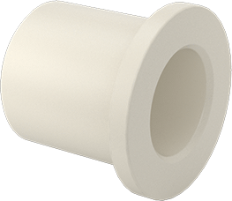 Image of Product. Back orientation. Dry-Running Nylon Sleeve Bearing, Flanged, for 5/16" Shaft Diameter and 7/16" Housing ID, 1/2" Long.