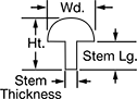 Image of Attribute. Front orientation. Contains Annotated. Channel-Mount T-Seals, Style B.