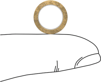 Image of Product. Side1 orientation. Contains SizingReference. Oil-Embedded 841 Bronze Sleeve Bearing, for 3/8" Shaft Diameter and 1/2" Housing ID, 3/8" Long.