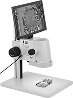 Image of ProductInUse. Front orientation. Microscopes. Benchtop Video Microscopes with Built-In Monitor.