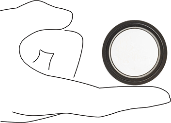 Image of Product. Front orientation. Contains SizingReference. Objective Lens with 2X Magnification for Benchtop Video Microscope with Built-in Monitor.