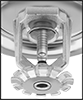 Image of Product. Glass Bulb. Front orientation. ZoomedIn view. Contains Border. Glass-Bulb Trigger. Fire Sprinkler Heads.