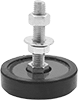Shock-Absorbing Swivel Leveling Mounts with Threaded Stud