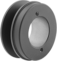 Image of Product. Front orientation. V-Belt Drive Pulleys. Split-Tapered Bushing-Bore V-Belt Drive Pulleys, Solid Body.