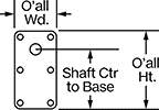 Image of Attribute. Front orientation. Contains Annotated. Compact DC Gearmotors, Rectangular Face.