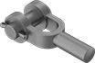 Image of Product. Front orientation. Rod Ends. Clevis Rod End Blanks.