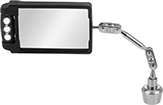 Image of Product. Front orientation. Inspection Mirrors. Illuminated Magnetic-Base Inspection Mirrors, Glass Rectangular Mirrors with LED Bulbs.