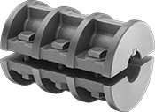Image of Product. Front orientation. Rigid Shaft Couplings. Two-Piece Rigid Shaft Coupling Bridges .