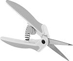 Image of Product. Front orientation. Scissors. Long-Life Easy-Cut Fine-Point Lightweight Scissors.