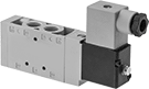 Image of Product. Front orientation. Directional Control Valves. Two-Speed Two-Action Electrically Operated Air Directional Control Valves, Style A.