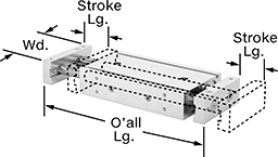Image of Product. Front orientation. Contains Annotated. Air Slides. Double-Ended Air Slides.