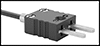 Image of Specification. Flat-Pin Mini Connector. Front orientation. ZoomedIn view. Contains Border. Flat-Pin Mini Thermocouple Connector. Thermocouple Probes for Air and Surfaces , Probes with Cable.