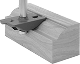 Image of ProductInUse. Front orientation. Router Bits. Decorative Panel Router Bits , Uncoated Carbide, Roman Ogee Panel Groove.