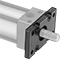 Image of ProductInUse. Front orientation. Air Cylinder Mounts. Tie Rod Air Cylinders, Front-Flange Actuator Connection.