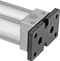 Image of ProductInUse. Front orientation. Air Cylinder Mounts. Tie Rod Air Cylinders, Rear-Flange Actuator Connection.