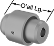 Image of System. Components of a Coupling Shown Assembled. Front orientation. Contains Annotated. Flexible Shaft Couplings. Ultra-High-Torque Flexible Shaft Couplings.