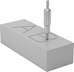 Image of ProductInUse. Front orientation. Router Bits. Engraving Router Bits , Uncoated Diamond-Tipped Stainless Steel , Engraving Cut Style.