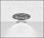 Image of Specification. Top orientation. Fire Sprinkler Heads. Fire Sprinkler Heads, Concealed Mount.