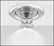 Image of Specification. Top orientation. Fire Sprinkler Heads. Fire Sprinkler Heads, Recessed Mount.