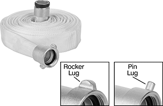 Image of Product. Front orientation. Fire Hose and Fittings. Lightweight Fire-Fighting Hose .
