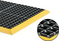 Image of Product. Front orientation. Contains Inset. Floor Mats. Grease-Resistant Drainage Floor Mats, Style D.