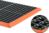 Image of Product. Front orientation. Contains Inset. Floor Mats. Grease-Resistant Drainage Floor Mats, Style E.
