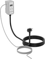 Image of Product. Front orientation. Temperature Controllers. On/Off Temperature Controllers for Plug-in Heaters, IP20, NEMA 1—DIN-Rail and Wall Mount.