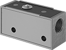 Image of Product. Front orientation. Directional Control Valves. Single-Action Mechanically Operated Air Directional Control Valves , Style H.