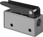 Image of Product. Front orientation. Directional Control Valves. Single-Action Mechanically Operated Air Directional Control Valves , Style A.