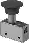 Image of Product. Front orientation. Directional Control Valves. Single-Action Air Directional Control Valves, Style M.