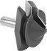 Image of Product. Front orientation. Router Bits. Router Bits for Wood Joining, Lock-Miter Wood Joint—Uncoated Carbide-Tipped Steel.