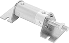 Image of Product. Front orientation. Air Cylinder Mounts. Impact-Resistant Round Body Air Cylinders, Foot-Mount-Set Actuator Connection.