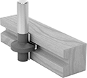 Image of ProductInUse. Front orientation. Router Bits. Router Bits for Wood Joining, Wedge-Groove Wood Joint—Uncoated Carbide-Tipped Steel.