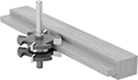 Image of ProductInUse. Front orientation. Router Bits. Router Bits for Wood Joining, Tongue-and-Groove Wood Joint—Uncoated Carbide-Tipped Steel.