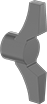 Image of Product. Style 18. Front orientation. Two-Arm Grip. Threaded-Hole Knobs, Style 18.