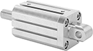 Image of ProductInUse. Front orientation. Air Cylinder Mounts. Flexible-Mount ISO Air Cylinders, Pivot-Bracket Actuator Connection.