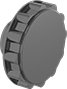 Image of Product. Style 2. Front orientation. Style 2. Machinable-Hub Knobs, Ribbed Grip.