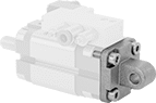 Image of ProductInUse. Back orientation. Air Cylinder Mounts. Easy-Install Flexible-Mount Air Cylinders, Pivot-Bracket Actuator Connection.