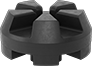 Image of Product. Bottom orientation. Vibration-Damping Mounts. Ribbed Vibration-Damping Bushings, Style 2.