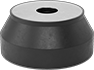 Image of Product. Bottom orientation. Vibration-Damping Mounts. Vibration-Damping Sandwich Mounts with Unthreaded Hole, Style 2.