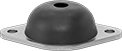 Image of Product. Bottom orientation. Vibration-Damping Mounts. Fail-Safe Vibration-Damping Bolt-Down Mounts, Unthreaded-Hole Mount, Flange Mount.