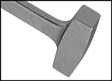 Image of Specification. Front orientation. ZoomedIn view. Contains Border. Hammer End. Nail-Pulling Nonsparking Pry Bars.