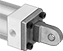 Image of ProductInUse. Front orientation. Air Cylinder Mounts. Tie Rod Air Cylinders, Pivot-Bracket Actuator Connection.