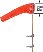 Image of Product. Front orientation. Contains Annotated. Windsocks. Low-Velocity Windsocks, Orange, Windsock Kits.