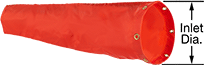 Image of Product. Front orientation. Contains Annotated. Windsocks. Low-Velocity Windsocks, Orange, Windsocks.