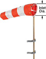 Image of Product. Front orientation. Contains Annotated. Windsocks. Low-Velocity Windsocks, Orange/White, Windsock Kits.
