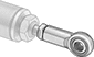 Image of System. Front orientation. Rod Ends. Nonrotating Round Body Air Cylinders.